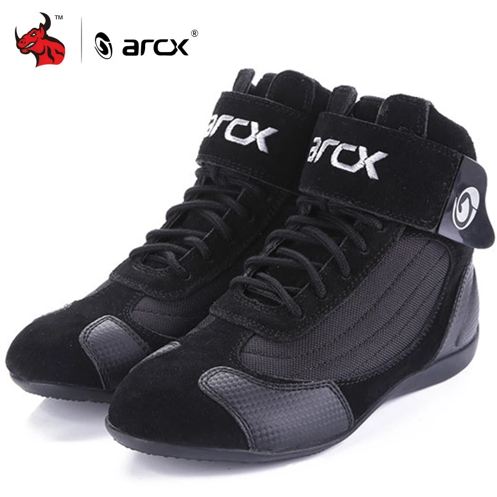 ARCX Motorcycle Boots Men Moto Riding Boots Summer Breathable Motorcycle Shoes Motorbike Chopper Cruiser Touring Ankle Shoes #-animated-img