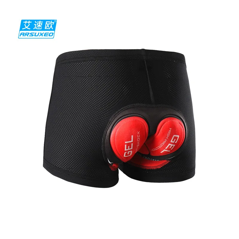 X-TIGER Men's Cycling Underwear Shorts 5D Padded Sports Riding Bike Bicycle  MTB Liner Shorts with Anti-Slip Leg Grips