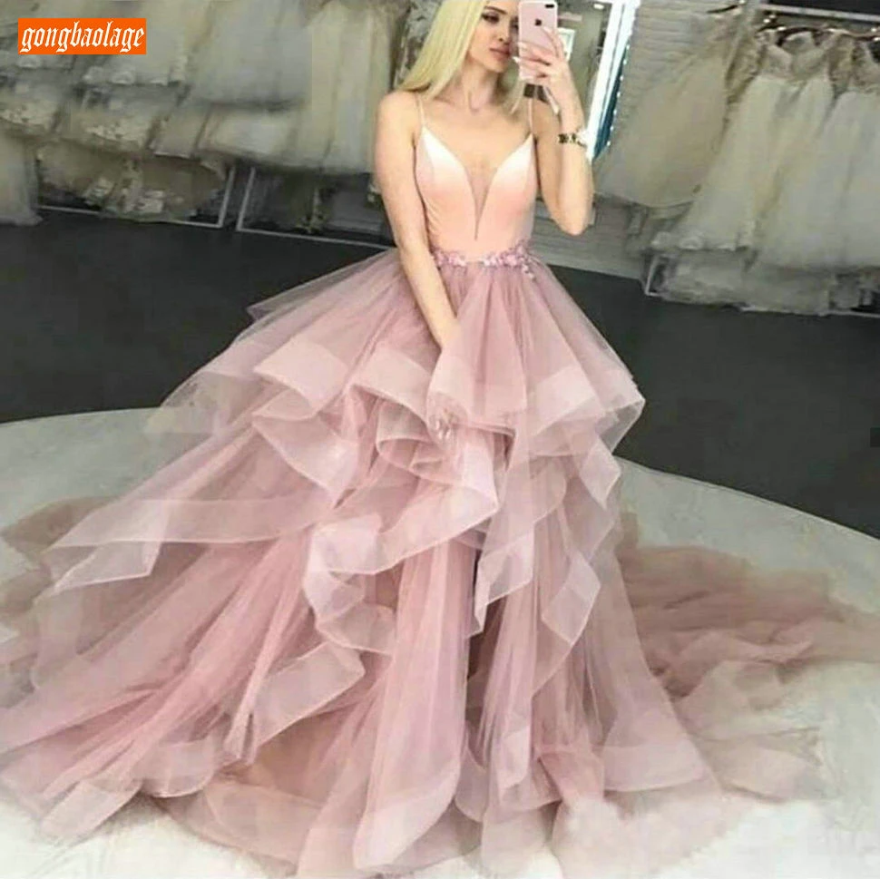 Luscious Boho Pink Prom Dresses 