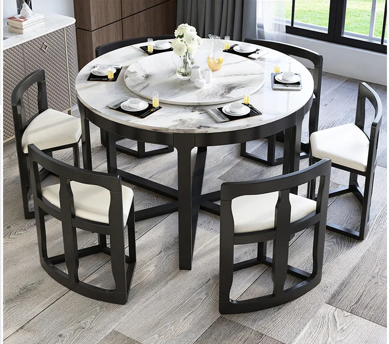 real marble dining table set