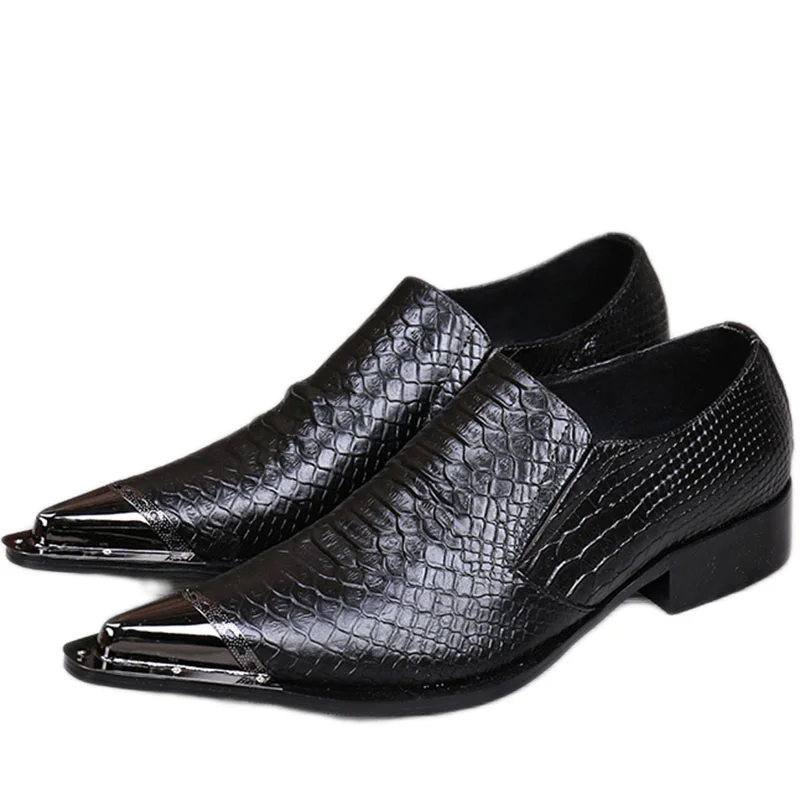 2022 Fashion Pointed Metal Toe Men's 