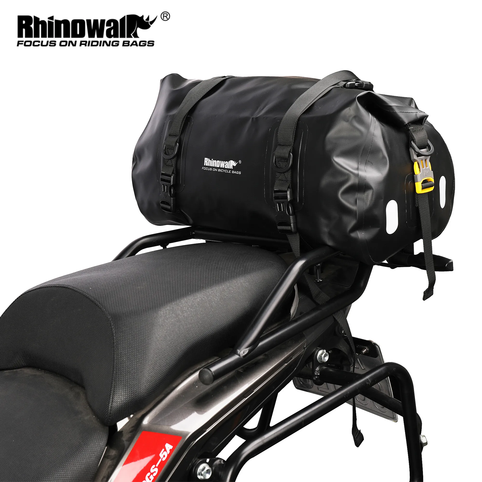 Rhinowalk Motorcycle Bag 20L Waterproof Motor Tail Bag Multi-Functional Durable Dry Rear Motocross Seat Bag Luggage Accessories-animated-img