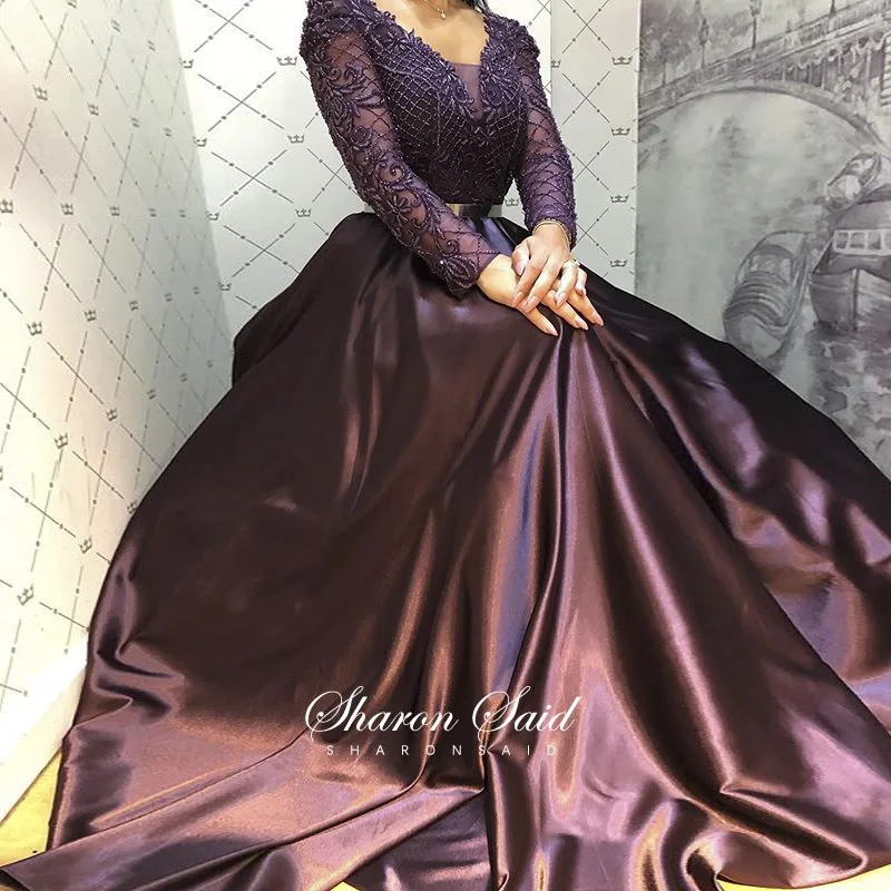 Sharon Said Elegant Purple Long Sleeve 