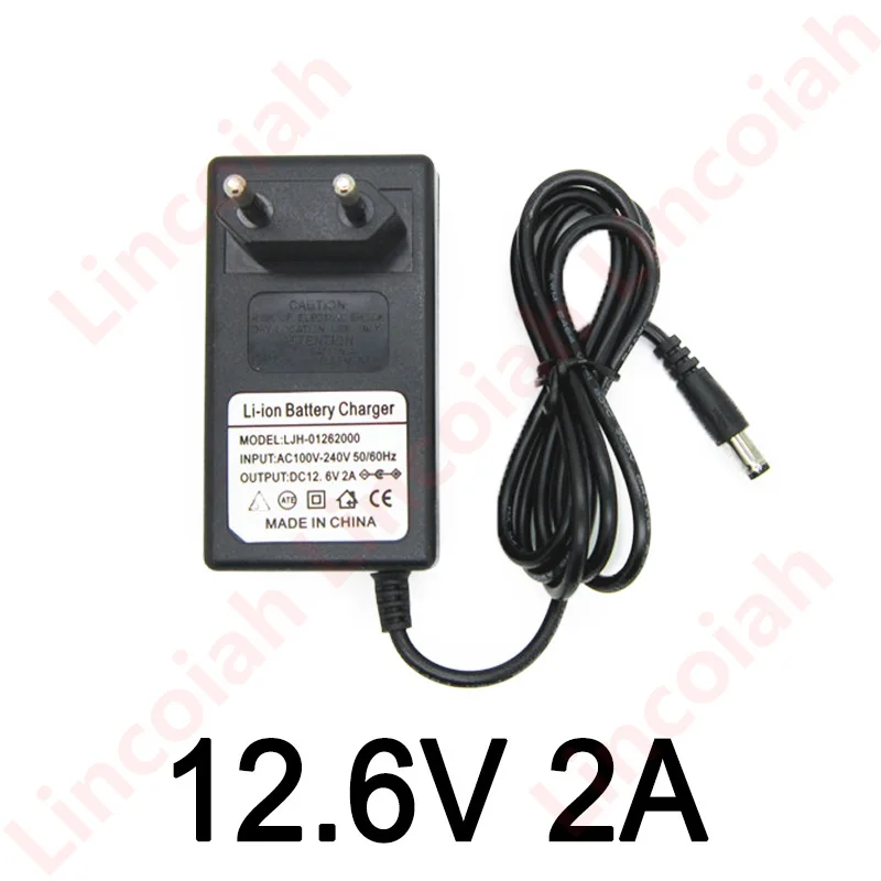 AC100V-240V DC 12.6V 2A charger 12 V Volt Power Adapter 5.5*2.1MM 12.6 V 2 A For 18650 lithium battery Pack EU US UK AU Plug-animated-img