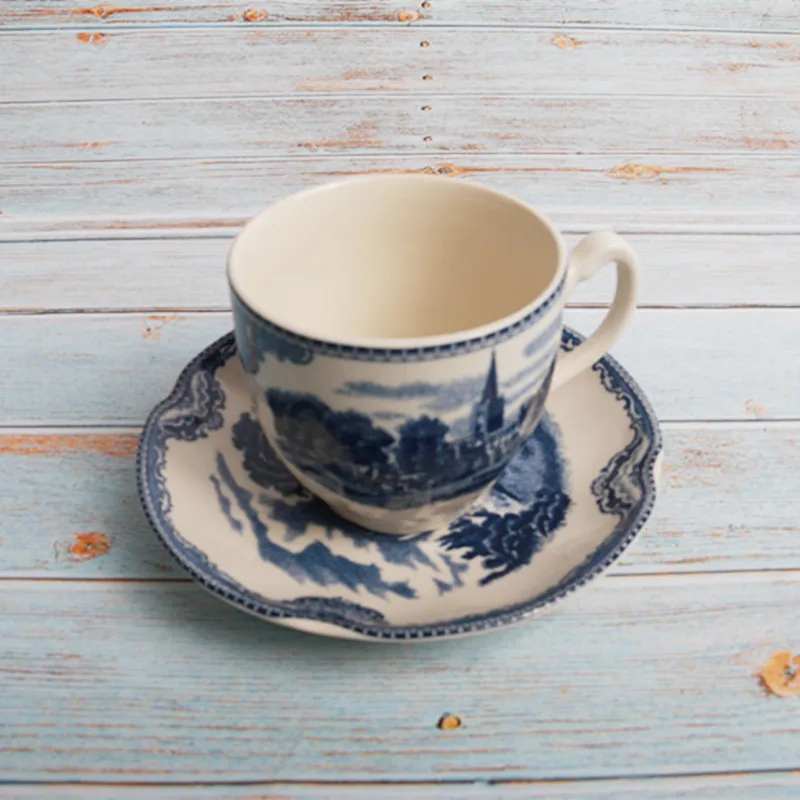 blue and white porcelain tea cups