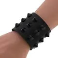 3 Rows Spike Rivets Leather Wristband Bracelet Bangles Cuff Goth Jewelry Gothic Punk Bracelets for Women Men Emo Rock Armbands