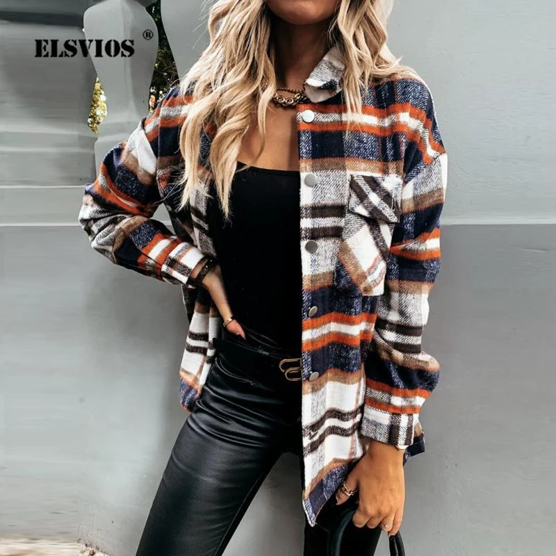 long plaid jackets womens