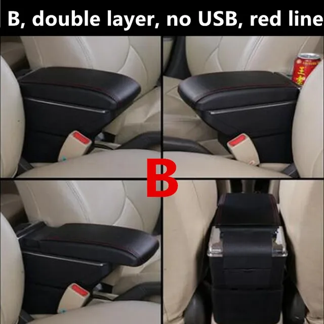 For Ford Focus mk1 Armrest Universal Car Central Armrest Storage Box  modification accessories