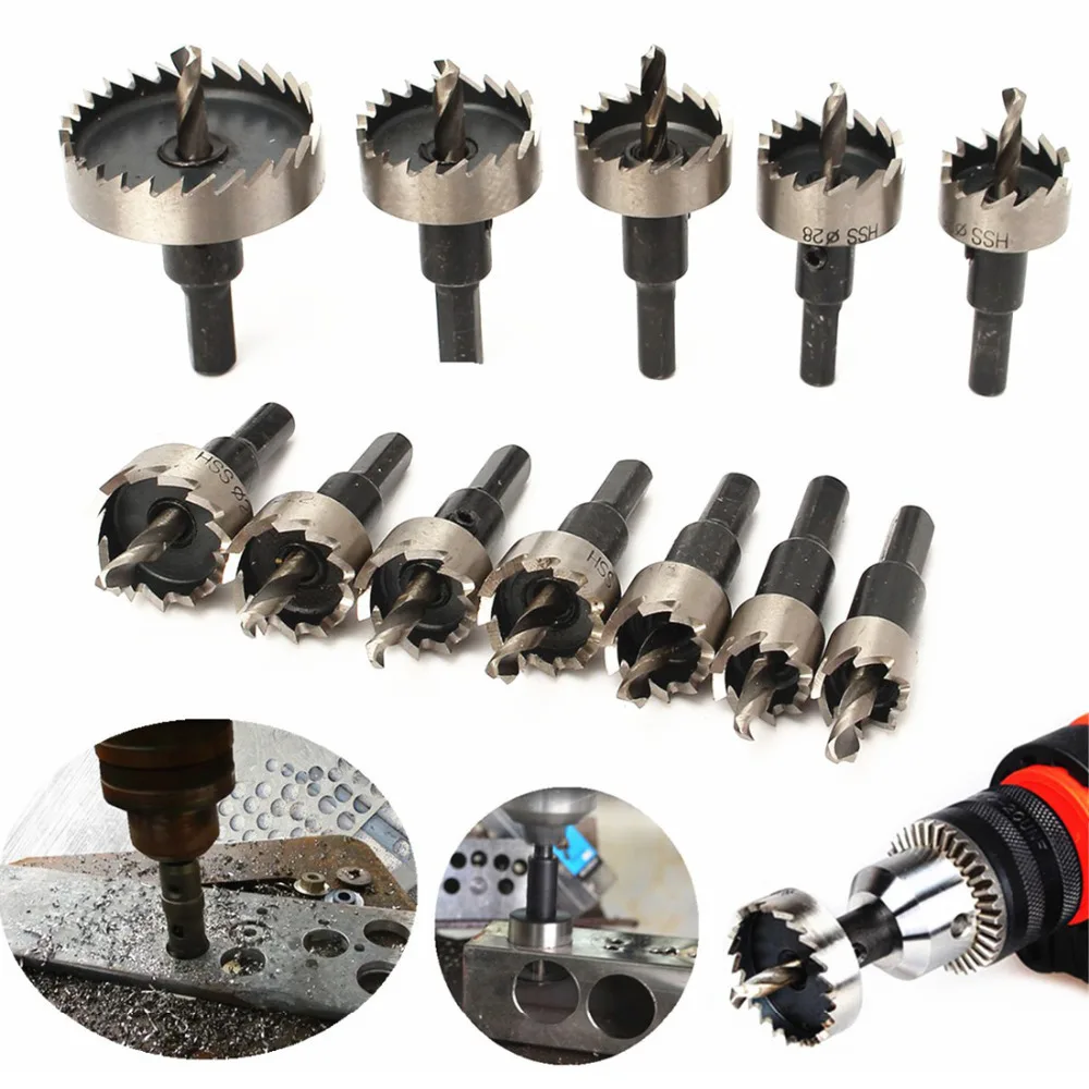 12PCS /set HSS Drill Bit 15-50mm Hole 
