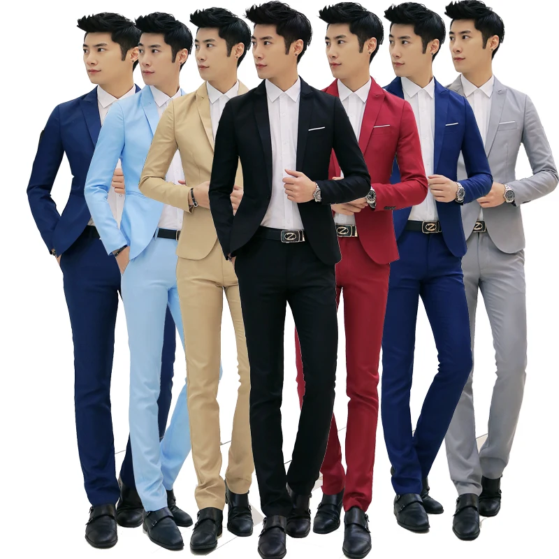 2021 four seasons new three-piece suit (suit + pants + shirt) dress business casual suit men's large m-5xl