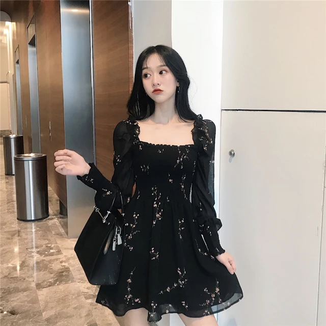 Summer Dress Women Vintage Flower Print 