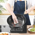 KOBACH cast iron pan wok 32cm chinese wok nonstick pan pure iron pan with glass lid and wooden handle frying pan with lid preview-5