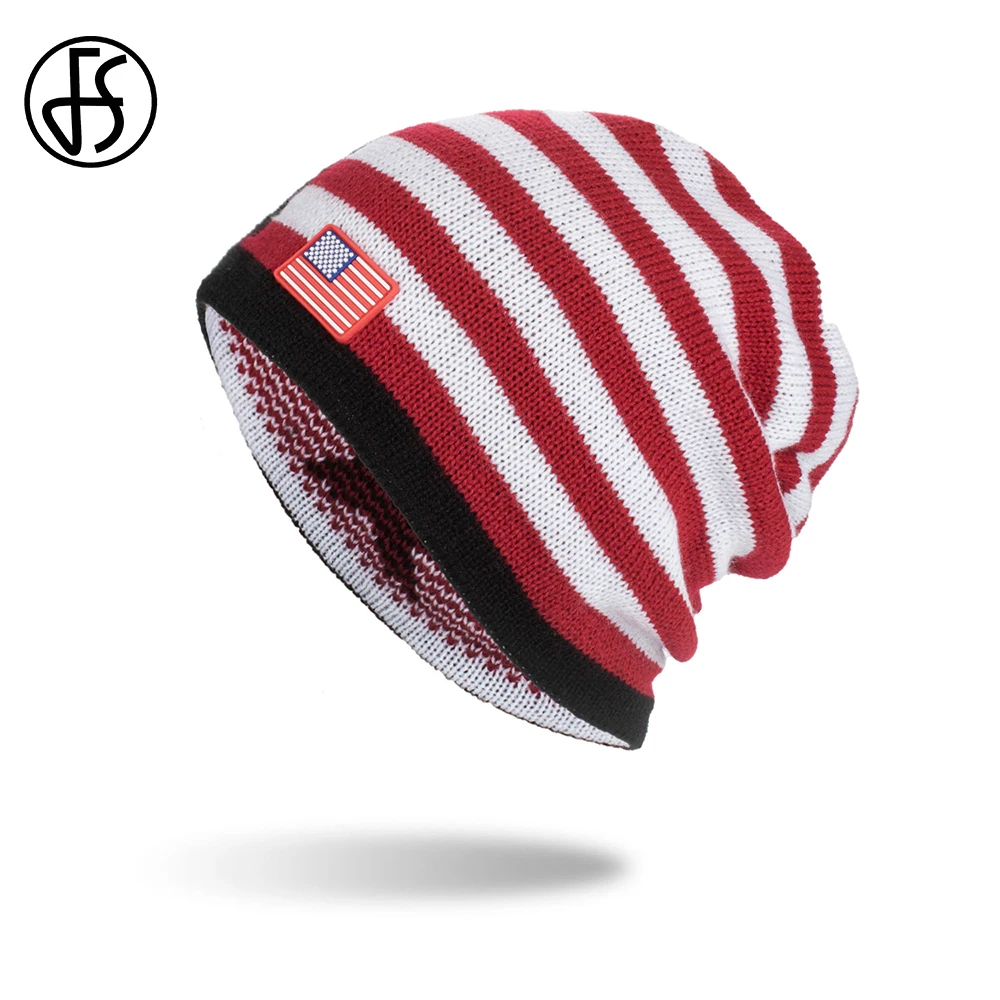 red and white beanie hat