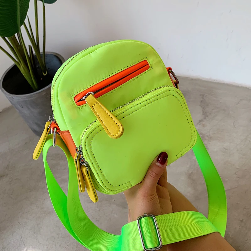 neon green crossbody bag