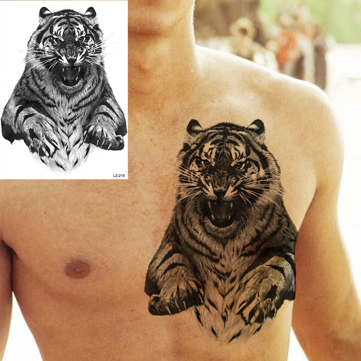 Spartan Warrior Temporary Tattoos For Men Boys Realistic Lion Wolf Tiger  Compass Fake Tattoo Sticker Arm Chest Waterproof Tatoos - Temporary Tattoos  - AliExpress