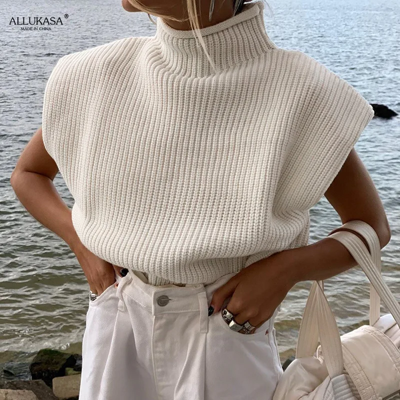 Allukasa Turtleneck Sleeveless Women 