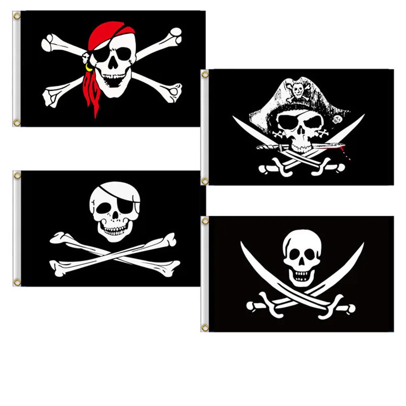 Brethren of the Coast Pirate Flag 3x5 ft Jolly Roger Skull Swords