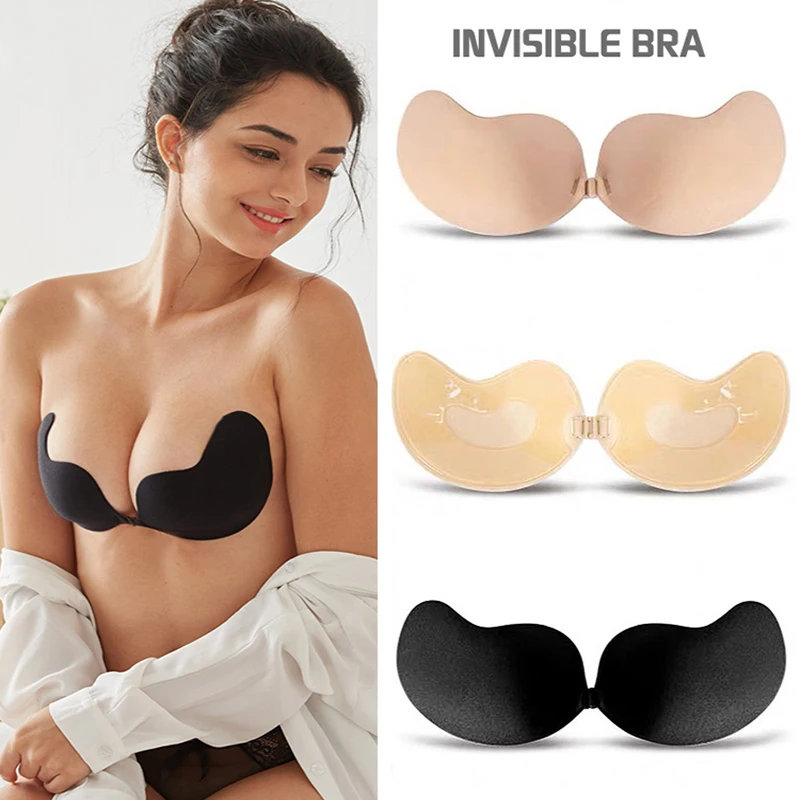 Silicone Push Up Bra Self Adhesive Strapless Invisible Bra Adhesive Breast Pasty Nu Bra Chest Paste Invisible Bra Nipple Pads preview-7