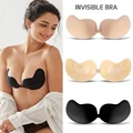 Silicone Push Up Bra Self Adhesive Strapless Invisible Bra Adhesive Breast Pasty Nu Bra Chest Paste Invisible Bra Nipple Pads preview-1