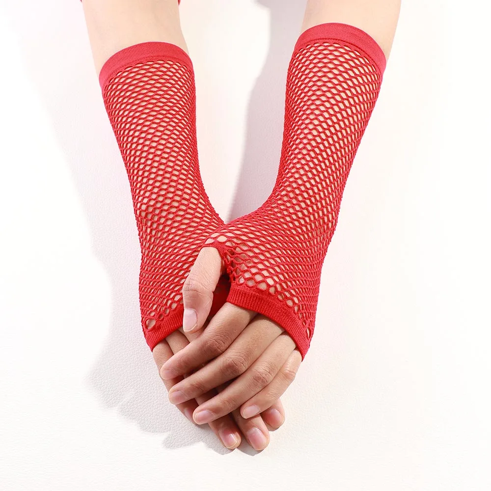 red net gloves