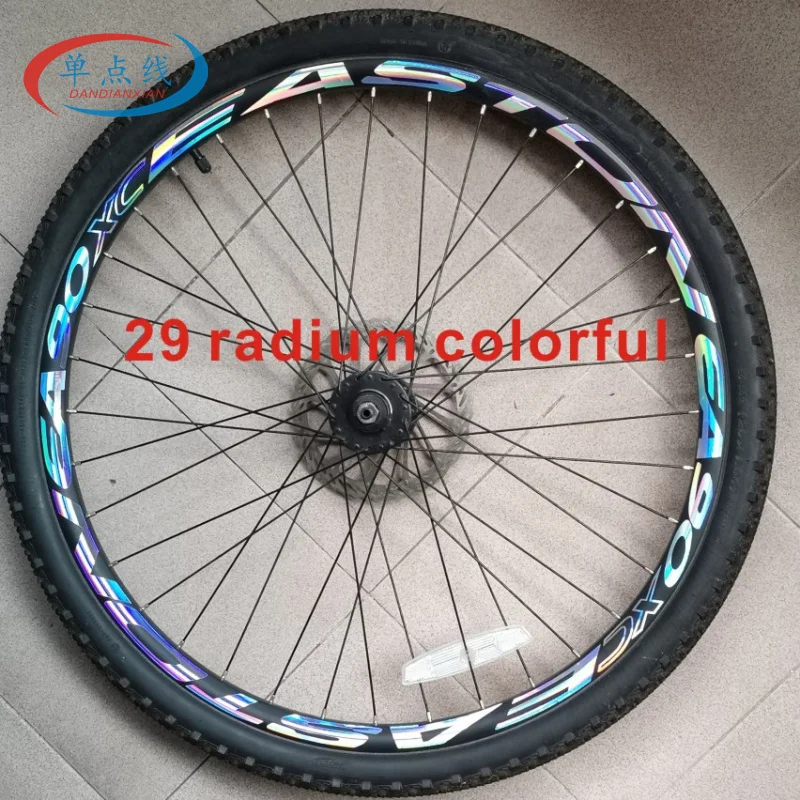 קנו אופניים  wheel set stickers bike 26 / 27.5/29 inch wheels mountain  bike wheel rim sticker bike stickers rims Reflective decals radium MTB