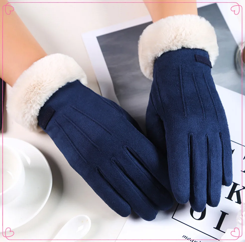 fur gloves womens