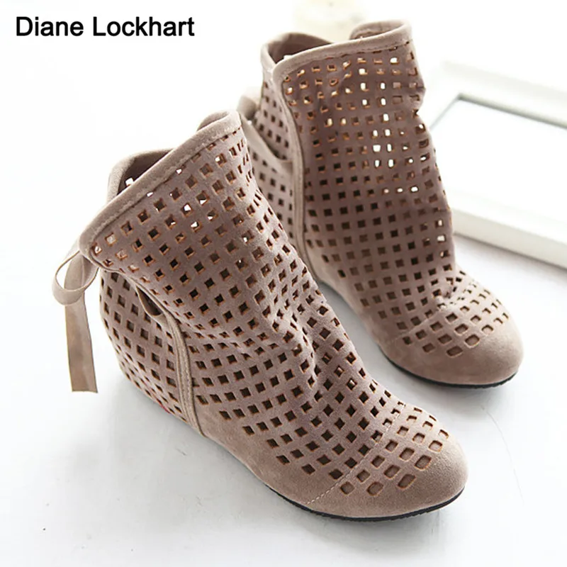 cut out ankle boots flat