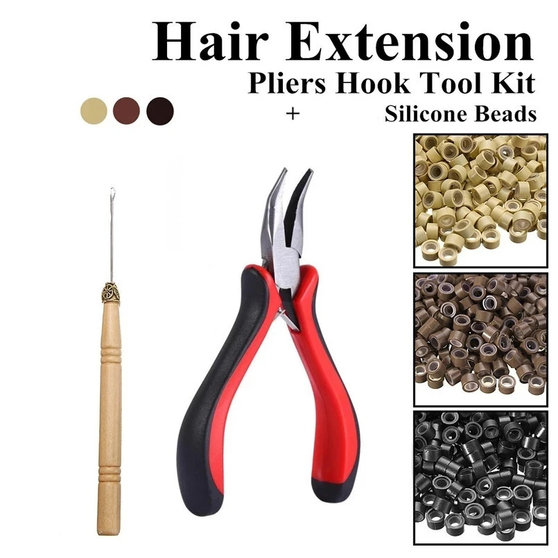 microring hair extensions beads silicone lined microlink ring tools for hair  extensions 1000 PCS