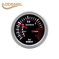 Lodenqc Car Gauge 2'' 52mm Universal 12V Gauge Mete Smoke Len Turbo Boost Gauge Bar LED Digital Pointer Boost Gauge