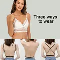Sexy Lace Bra Deep U Backless Bralette Triangular Soft Seamless Underwear Women Low Back Transparent Bras Biustonosz Tank Tops preview-5