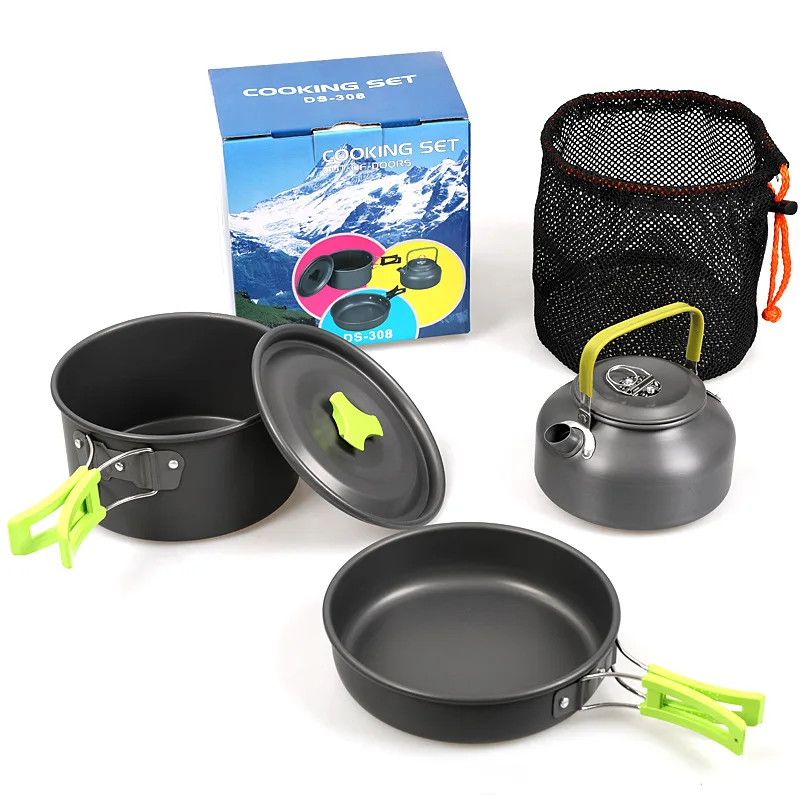 camping kettle and pan set