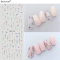 Elegant Florals Flowers Nails Art Manicure Water Decal Decorations Design Water Transfer Nail Sticker For Nails Tips Beauty