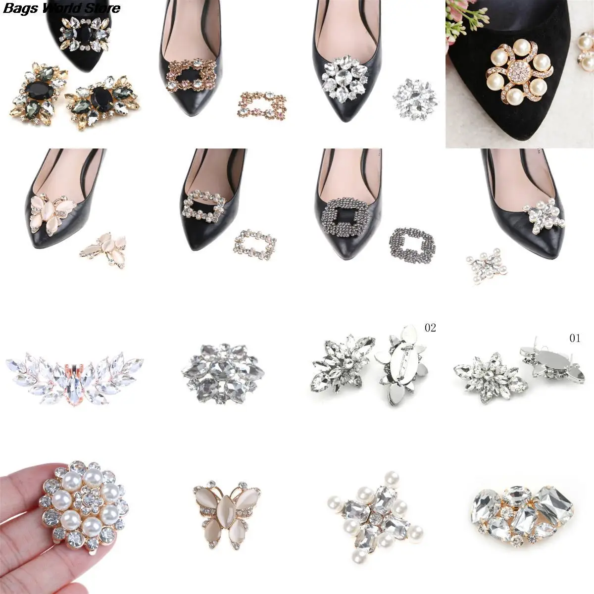 File Receiving machine Prelude Cumpără Accesorii pantofi | 1pc Crystal Shoes Buckle Women Shoes  Decorations Shoe Clips Bridal Charm Decor Fashion Shoe Accessories 16 Types