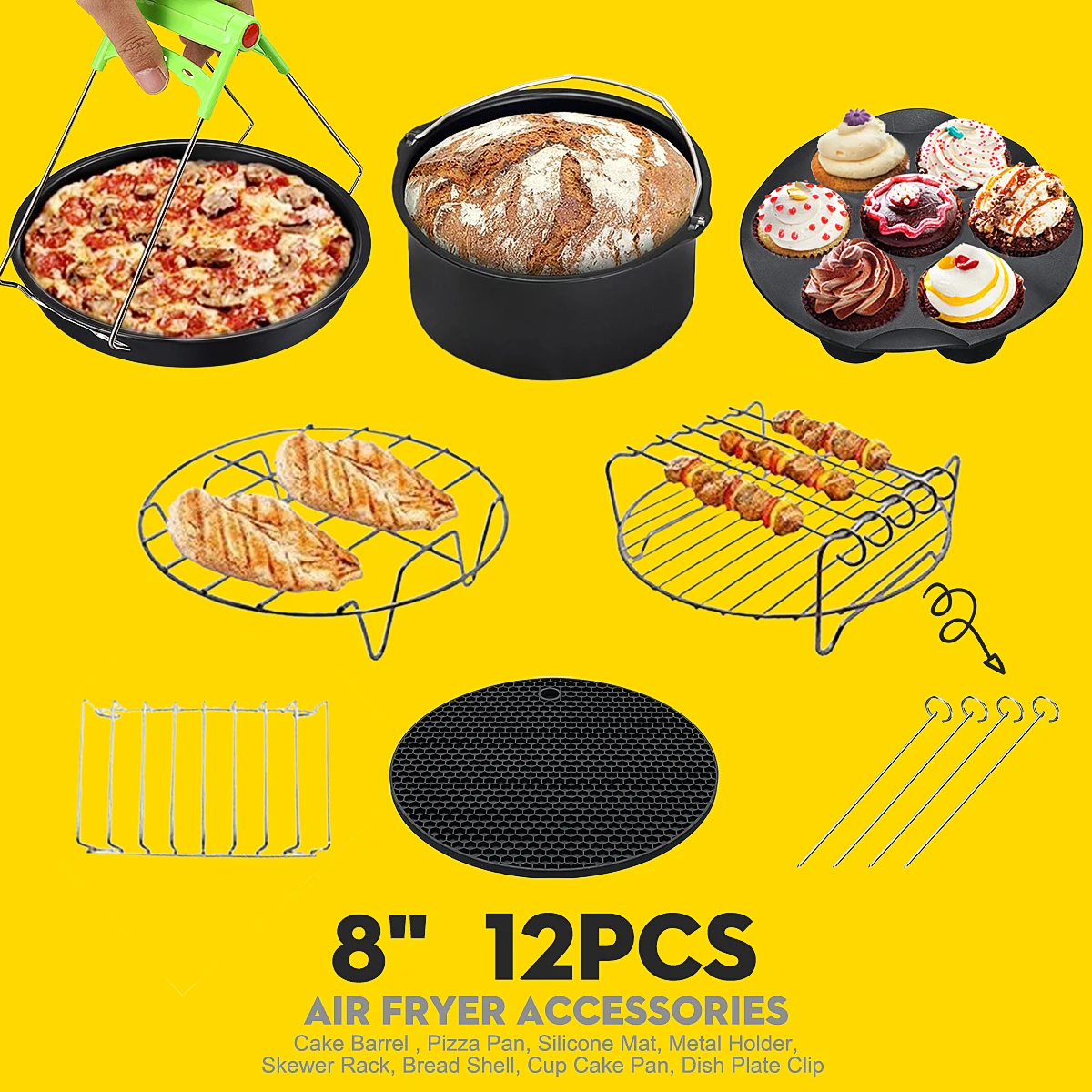 7inch High Quality Air Fryer Accessories For Gowise Phillips Cozyna And  Secura,fit All Airfryer 3.7 4.2 5.3 5.8qt - Air Fryers - AliExpress