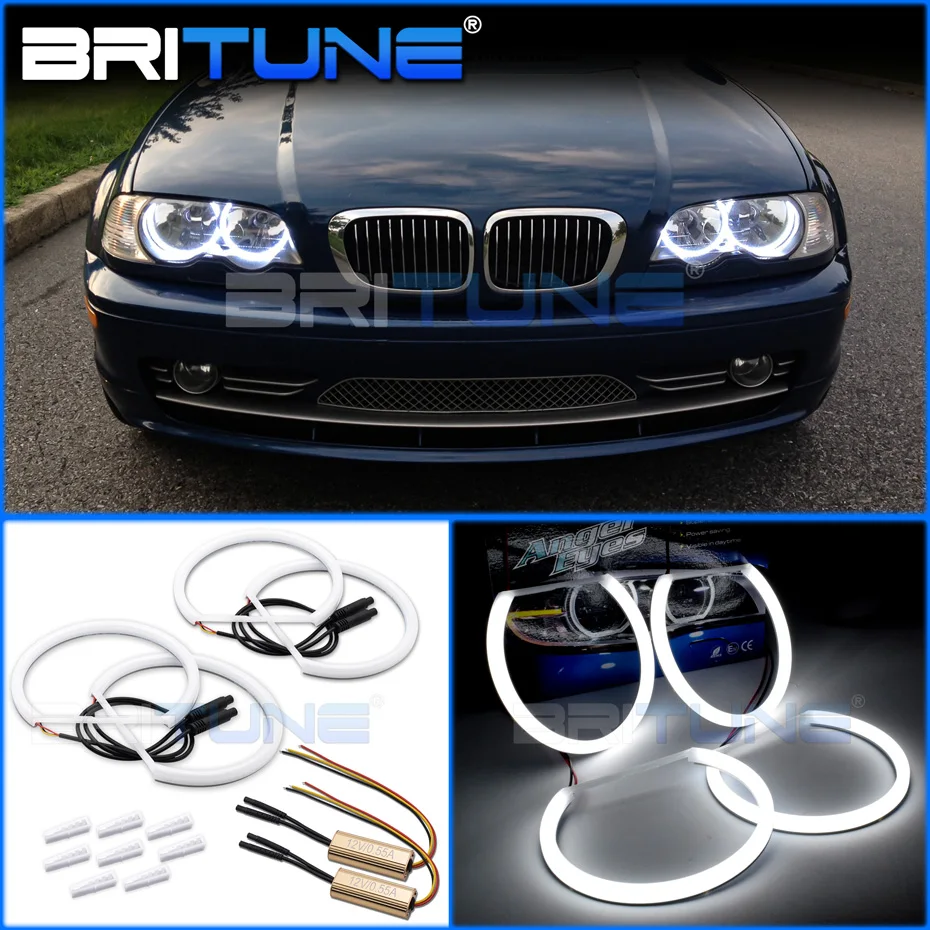 For BMW E46 ANGEL EYES Coupe Convertible LCI Multi Color DTM M4 Style RGB  Led
