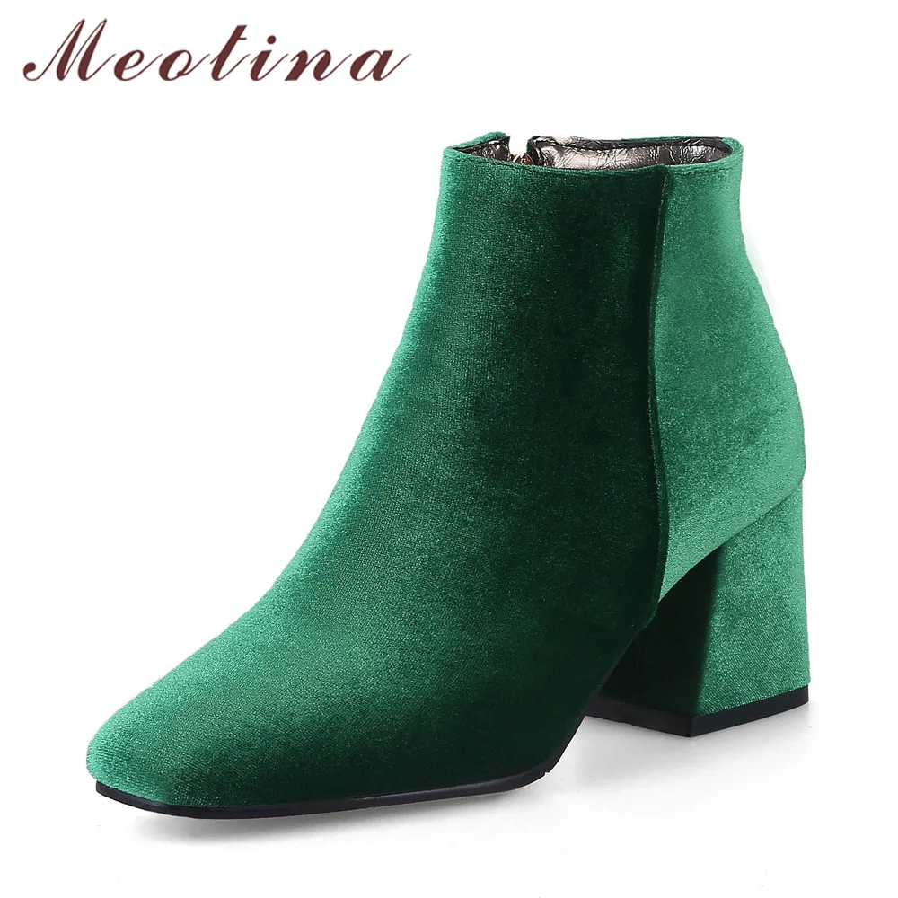 green womens ankle boots