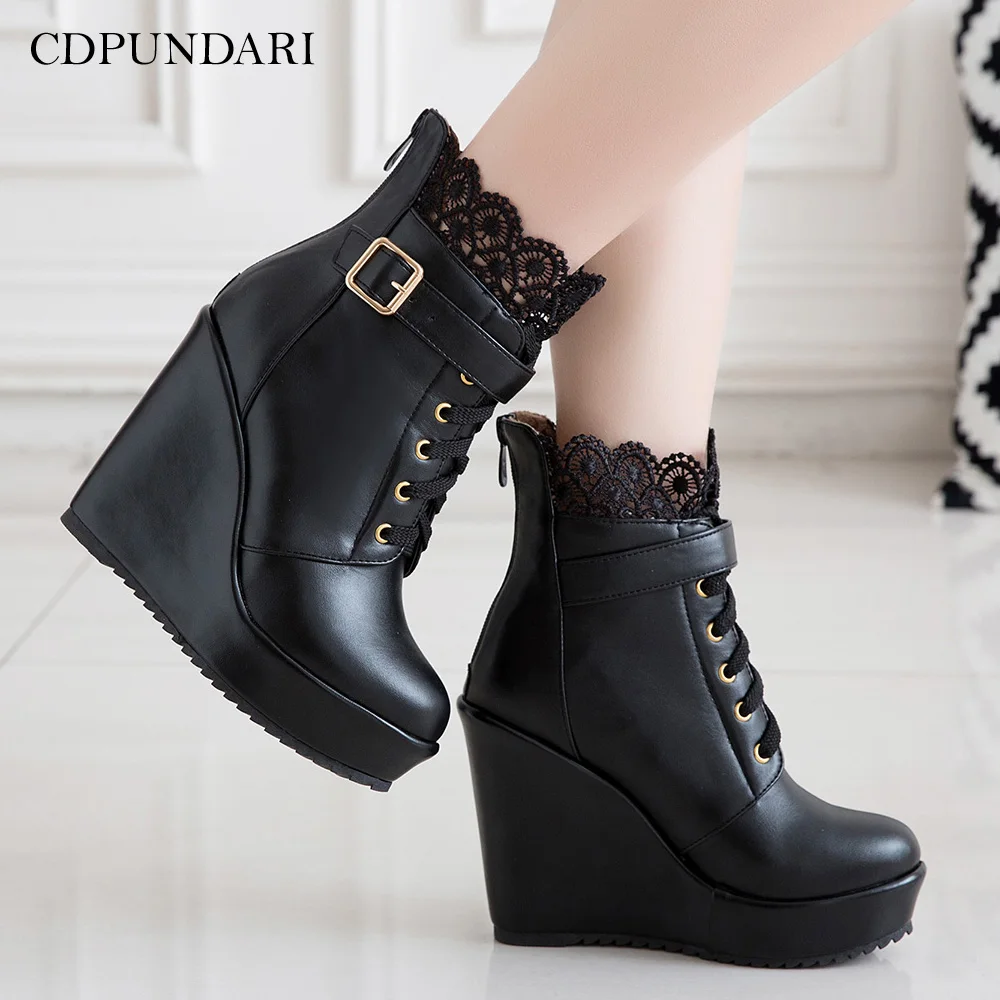 womens platform wedge boots