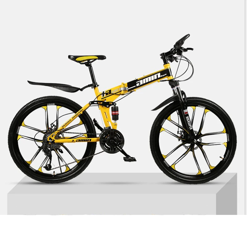 folding bike yellow