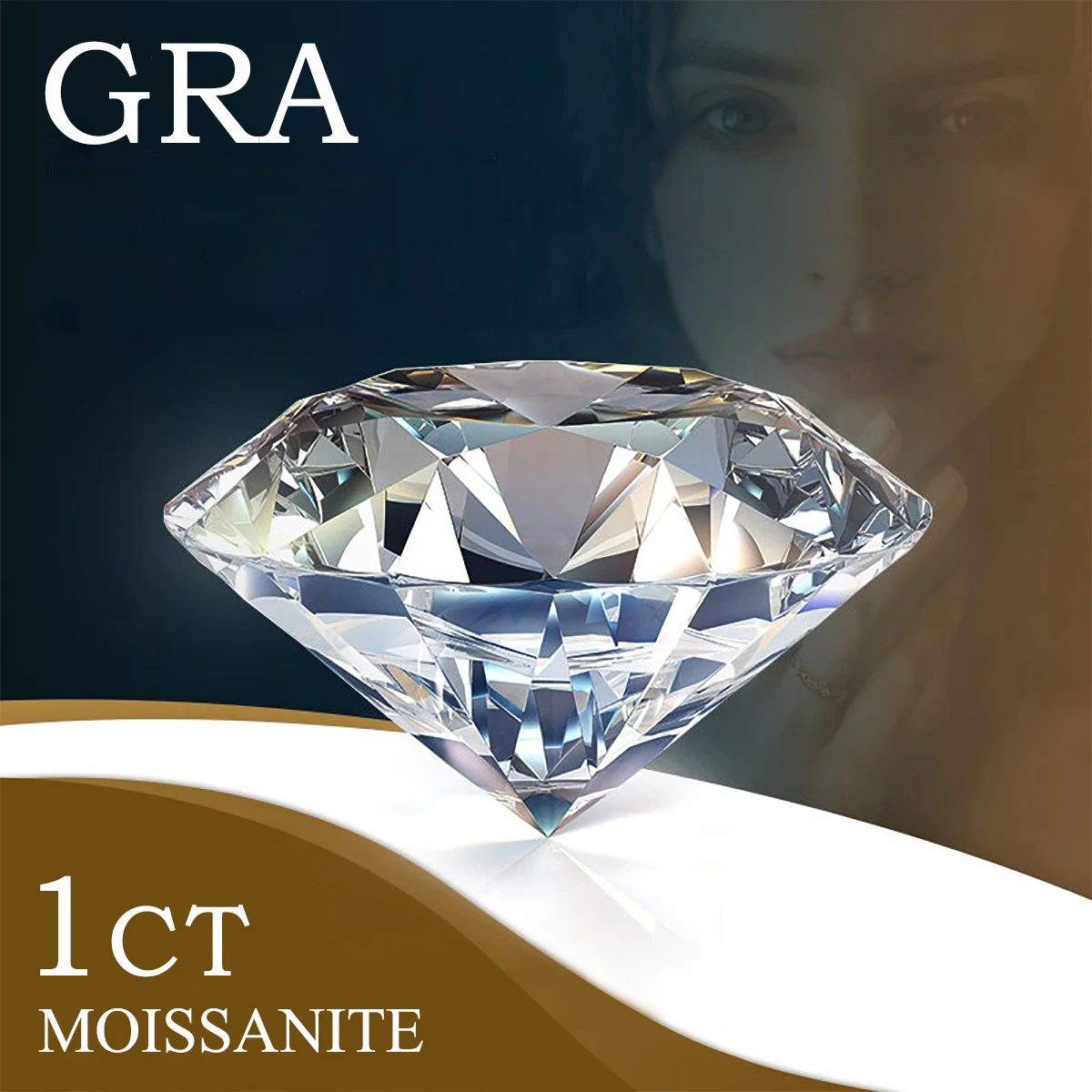 Real Gems Moissanite Loose Stones Gemstones 3mm To 12mm D Color VVS1 Round Diamonds Excellent Cut Pass Diamond Test Dropshipping