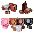 PU Leather Camera Bag Case For Canon Powershot G9X Mark II G9X2 G9X Full Body Cover With Shoulder Strap