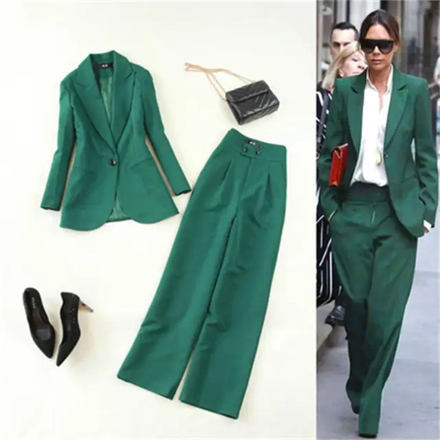 dark green suit women