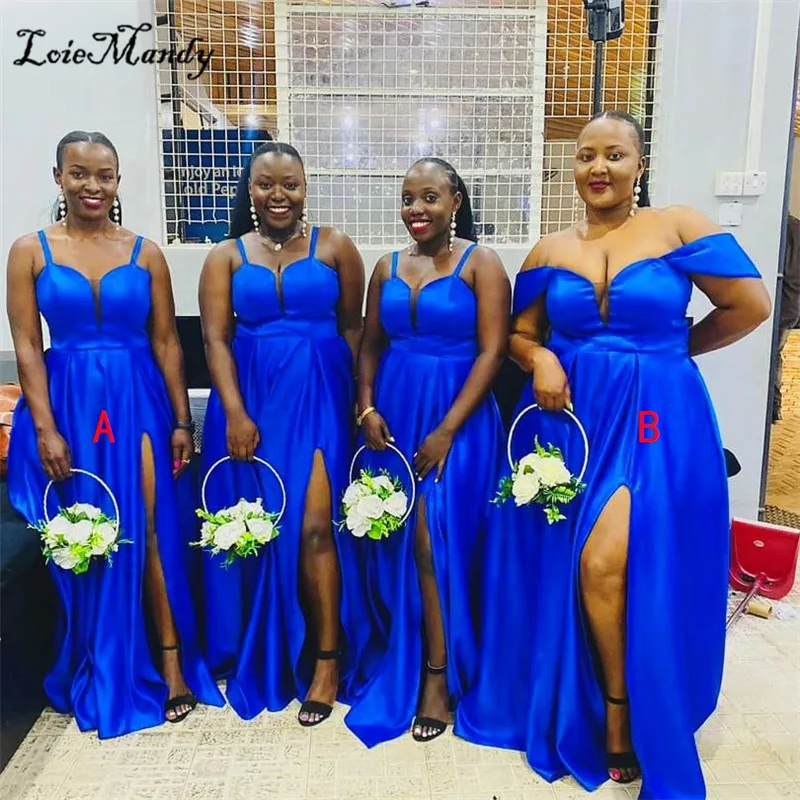 royal blue bridesmaid dresses long