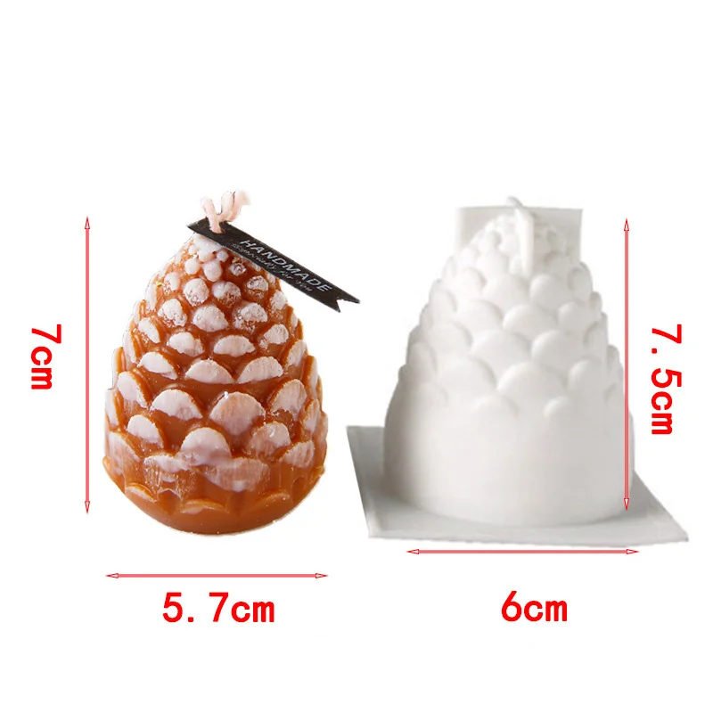 sysy 3D Pinecone Cake Mold - Christmas Pine Cone Silicone Tray Mold for  Mousse Cake, Muffin, Chocola