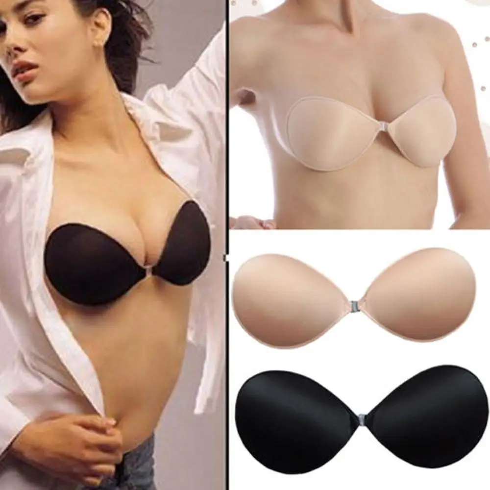Sexy Invisible Push Up Bra Backless Strapless Bra Seamless Front