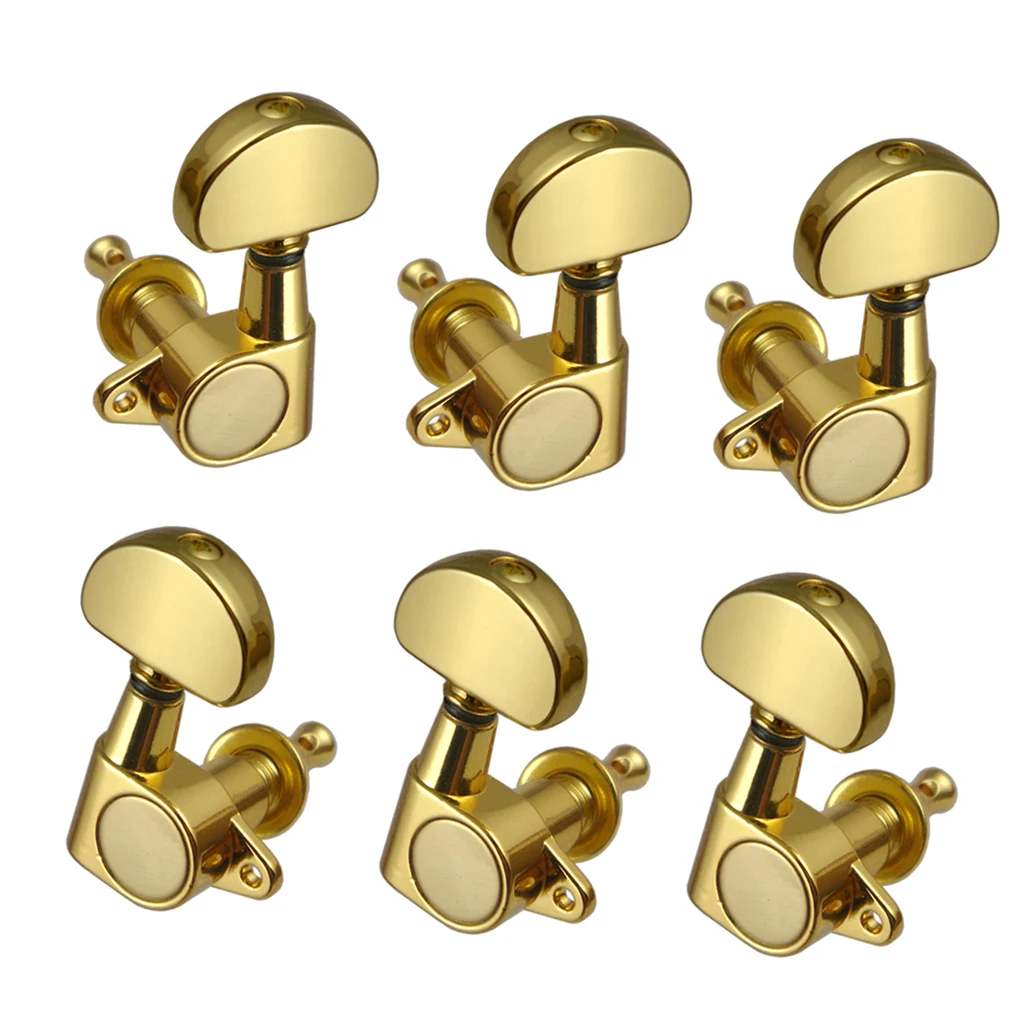 3R+3L Tuning Key Peg Tuners Machine Head for Acoustic Electric Guitar Gold-animated-img