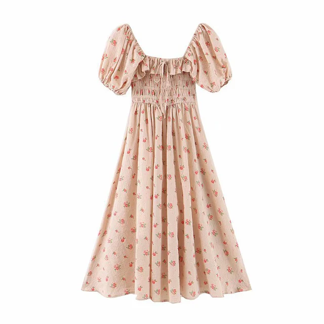 Jastie French Romance Retro Dress Women 