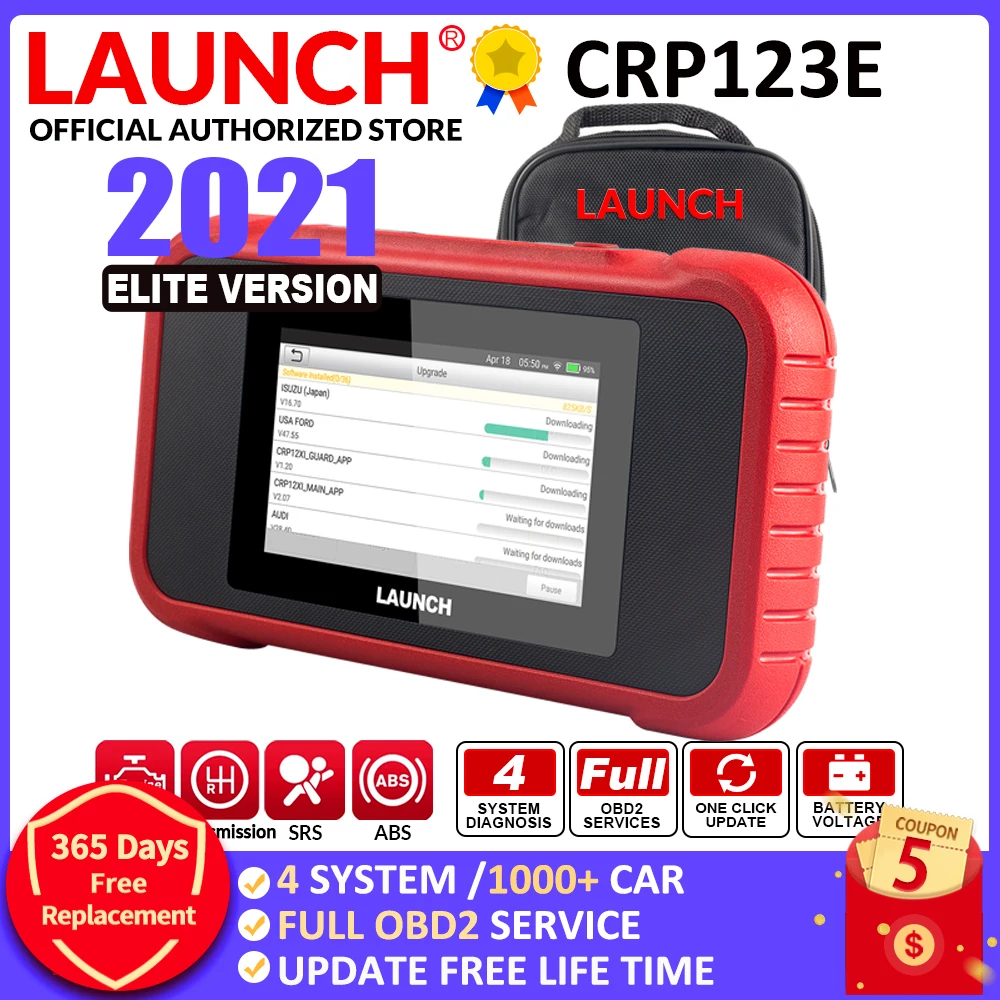 LAUNCH X431 CRP123E OBD2 Code Reader for Engine ABS Airbag SRS Transmission