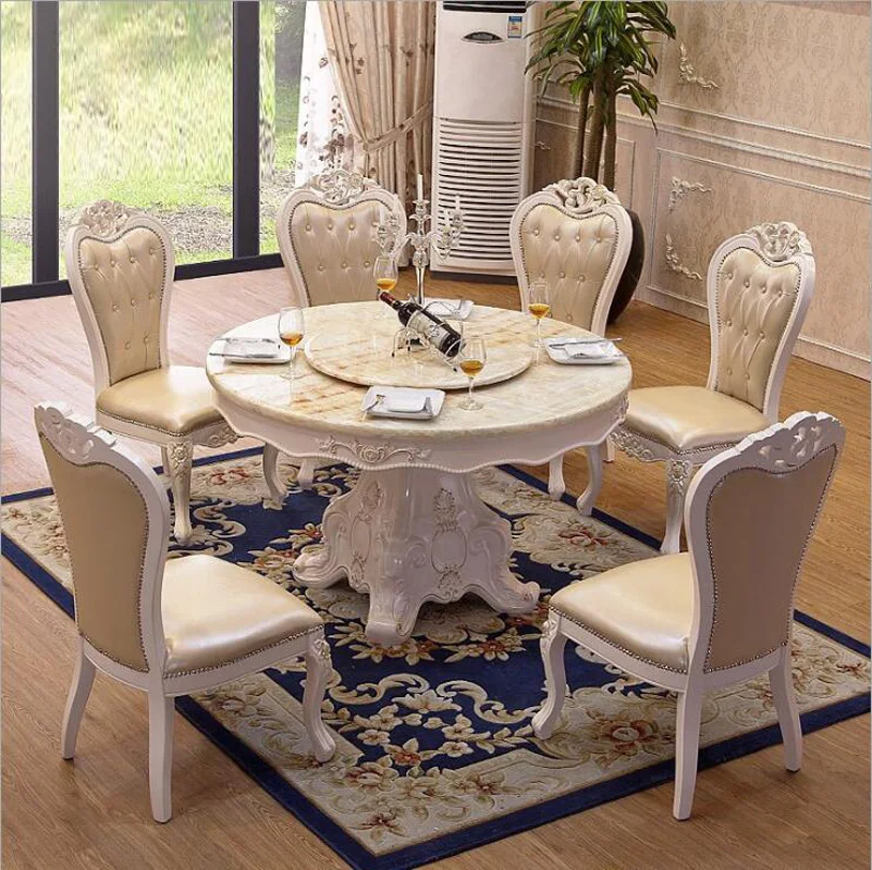 round pedestal table and chairs