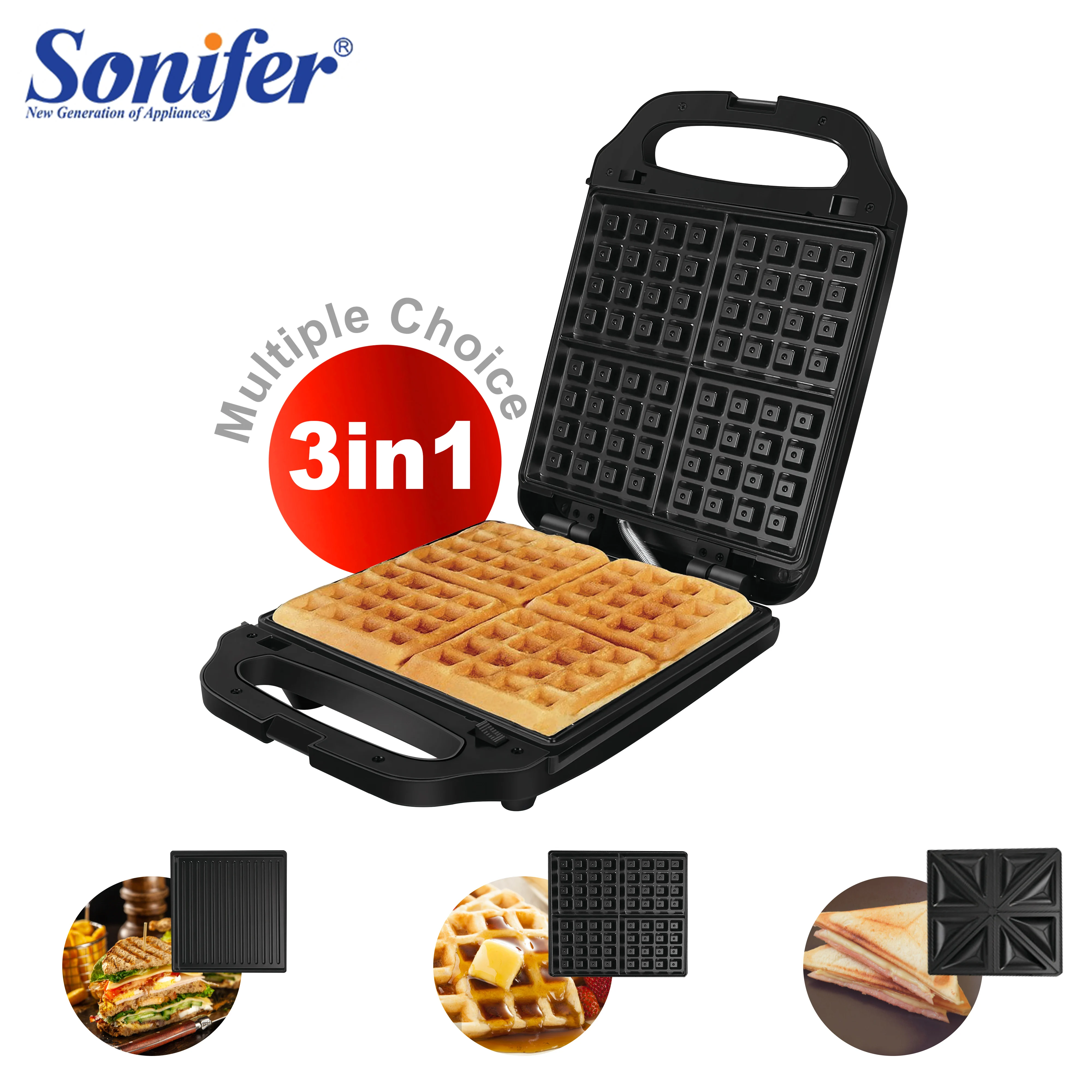 waffle iron and sandwich press