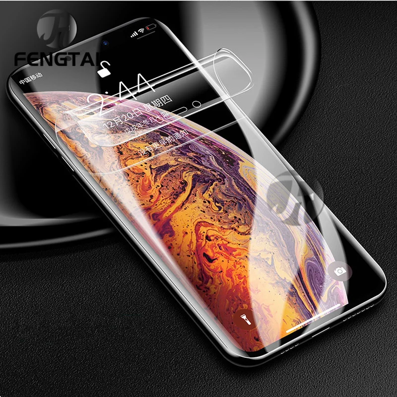 Hydrogel safety film on For Iphone 11 Pro max iphone x/xr/xs max Screen Protector For Iphone 7/8/6s/6 plus Screen Protector-animated-img